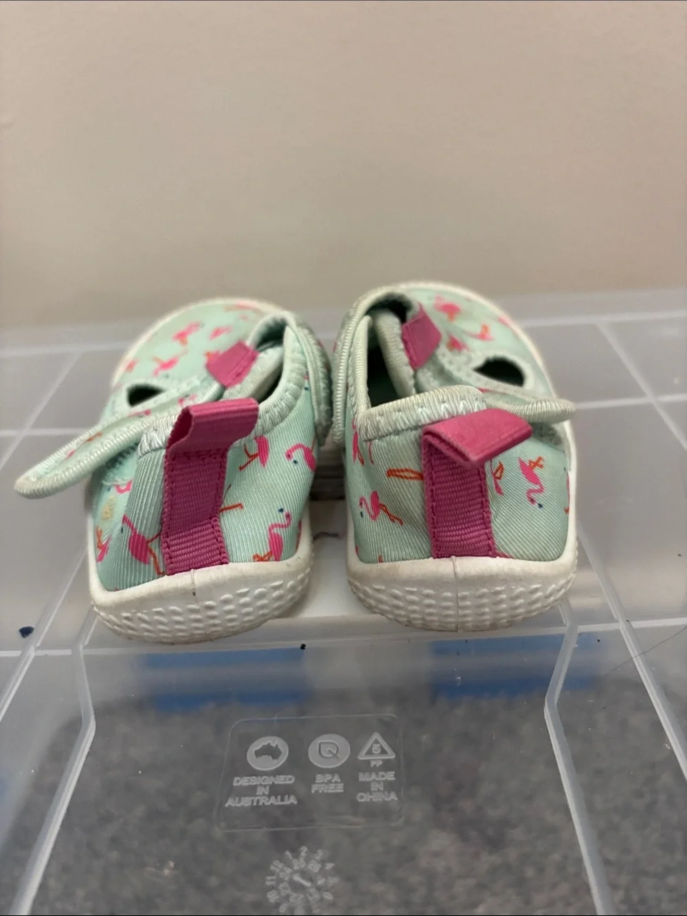 Kids Teal & Pink Flamingo Water Shoes
